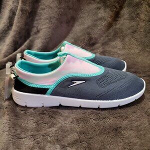 Speedo Womens Junior Surf Strider Water Shoes Purple Pink Gray Size 7/8 M